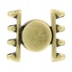 Cymbal ™ DQ metaal Magnetische sluiting Ateni voor SuperDuo kralen - Antiek brons